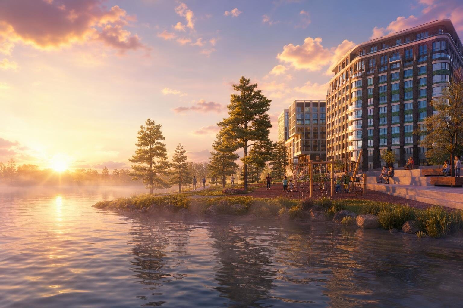 Квартал на набережной NOW: Рассвет над затоном